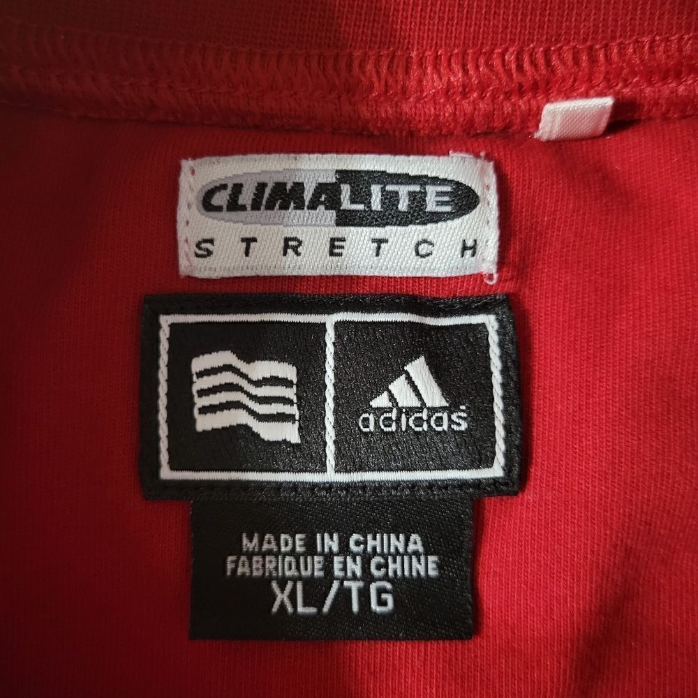 Adidas Men's Red Climalite Stretch Long Sleeve Top - Picture 2 of 13